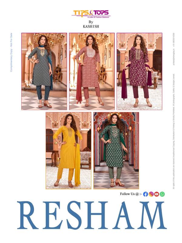 Tips Tops Resham Chanderi Modal Designer Readymade Suit